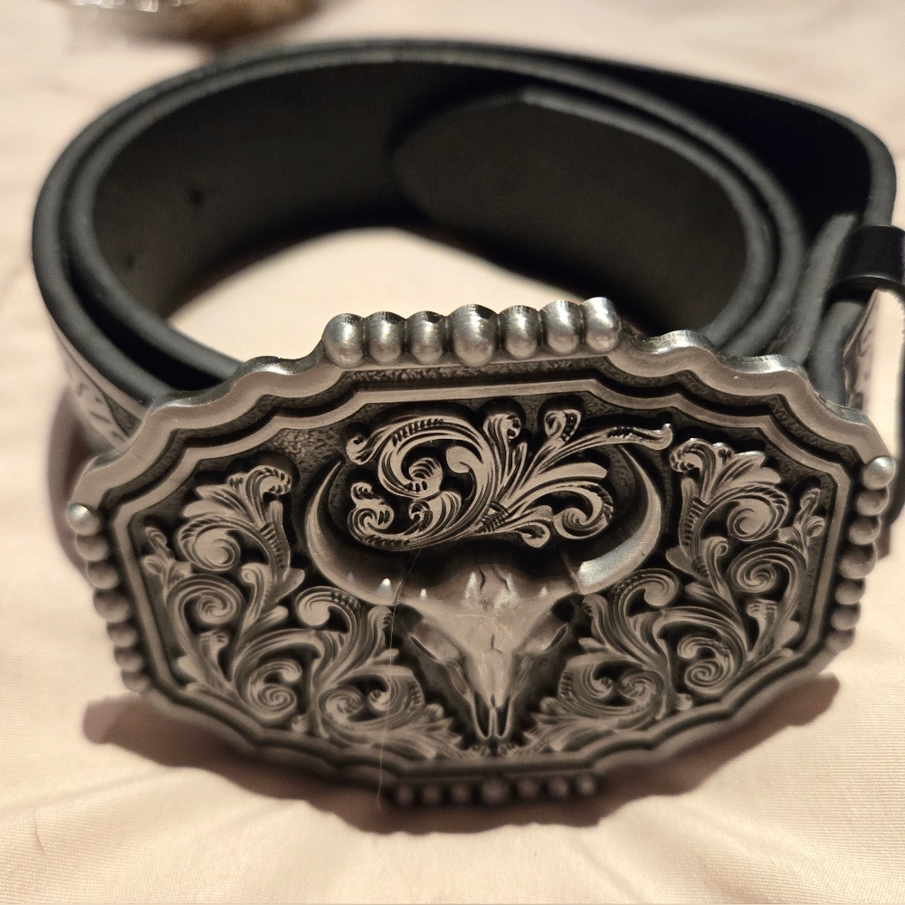 Western Belt Buckle and Belt